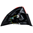 Passenger Side Tail Light, with Bulb, Halogen, Clear and Red Lens