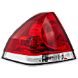 Driver Side Tail Light, with Bulb, Halogen, Clear and Red Lens