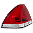 Driver Side Tail Light, with Bulb, Halogen, Clear and Red Lens