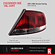 Passenger Side Tail Light, with Bulb, Halogen, Clear and Red Lens, Sedan