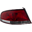 Driver Side Tail Light, with Bulb, Halogen, Clear and Red Lens, Sedan