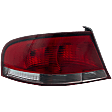 Driver Side Tail Light, with Bulb, Halogen, Clear and Red Lens, Sedan