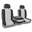 CV614-01LX Front Row Seat Cover, Black, Made of Faux Leather, Plain Design, 40/20/40 Split Bench I Can't Believe It's Not Leather Series