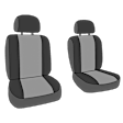 2023 Ford F-150 Lightning - Front Row Seat Cover, Crew Cab Pickup, Charcoal, Made of 500 Denier Polyester, 2-tone Design, Bucket