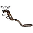 1526 Front Catalytic Converter, 2.0L, 4Cyl, Federal EPA Standard, 46-State Legal (Cannot ship to CA, CO, NY or ME), Direct Fit