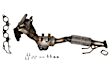 2017 Ford Fusion - Front Catalytic Converter, 2.0L 4Cyl, Federal EPA Standard, 46-State Legal (Cannot ship to CA, CO, NY or ME), FULL HYBRID EV-GAS (FHEV)