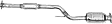 4343 Rear Catalytic Converter, 1.8L, 4Cyl, Federal EPA Standard, 46-State Legal (Cannot ship to CA, CO, NY or ME)