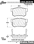 2006 Acura TSX - Rear Semi-Metallic Brake Pad Set, C-Tek Series