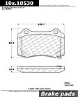 2018 Tesla Model X - Rear Semi-metallic Brake Pad Set, Brembo Rear Caliper, C-Tek Series