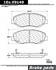 2016 Honda CR-V - Front Ceramic Brake Pad Set, FWD, C-Tek Series