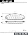 2009 Dodge Charger - Front Ceramic Brake Pad Set, AWD, Vented Rear Disc; 320X22mm, C-Tek Series