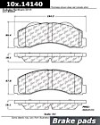 105.1414 Front Posi-Quiet Series Ceramic Brake Pad Set