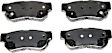 2008 Hyundai Elantra - Rear Semi-metallic Brake Pad Set, With Rear Disc Brake, Posi-Quiet Extended Wear Series