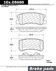 2014 Dodge Avenger - Semi-Metallic Brake Pad Set, 302mm Rear Disc, Posi-Quiet Extended Wear Series