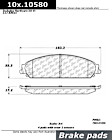 2014 Dodge Avenger - Semi-Metallic Brake Pad Set, 302mm Rear Disc, 340mm Front Disc, Posi-Quiet Extended Wear Series