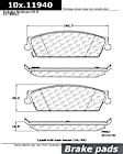 2008 GMC Sierra 1500 - Semi-Metallic Brake Pad Set, With Rear Disc Brake, Front Caliper Bracket Cast #351C/352C, Posi-Quiet Extended Wear Series