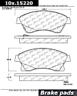2012 Chevrolet Cruze - Front Semi-metallic Brake Pad Set, 1.4L 4Cyl, Posi-Quiet Extended Wear Series