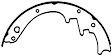 1969 Ford Falcon - Rear Brake Shoe Set, Sedan, With Front Disc, To 12/69