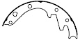 1961 Ford Ranchero - Front or Rear Brake Shoe Set