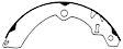 1990 Suzuki Sidekick - Rear Brake Shoe Set, 220 x 34