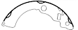 1998 Suzuki Swift - Rear Brake Shoe Set, 1.3L 4Cyl