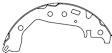 2012 Toyota Yaris - Rear Brake Shoe Set, With Rear Drum, Premium Series