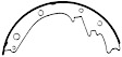 Rear Brake Shoe Set, Heavy Duty Series