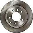 2005 Volkswagen Touareg - Rear, Driver or Passenger Side Brake Disc, Natural Finish, Plain Surface, Vented, 5 Lugs, 329.95 mm, 3.2L 6Cyl, Standard Series