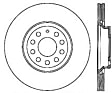 125.33113 Rear, Driver or Passenger Side Brake Disc, Plain Surface, 5 Lugs, Premium High Carbon Alloy 125 Series