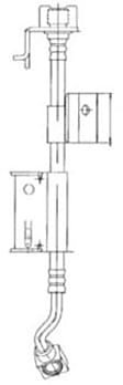 1999 GMC Sierra 1500 - Front, Driver Side Brake Line, 4WD, Square Banjo