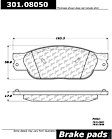 301.08050 Front Premium Series Ceramic Brake Pad Set