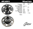 2003 Honda Civic - Rear, Driver or Passenger Side Wheel Hub, Sedan, With Bearing, C-Tek Series
