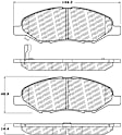 2011 Nissan Versa - Front Mu Friction-Coating Formula Brake Pad Set, 1.6L 4Cyl, PQ Pro Series