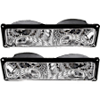 Front, Driver and Passenger Side Turn Signal Light, without Bulb, Diamond Design
