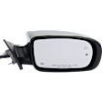 Passenger Side Mirror, Power, Manual Folding, Heated, Chrome, In-housing Signal Light, With memory, With Puddle Light, No Auto-Dimming, With Blind Spot Detection in Glass