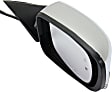 Passenger Side Mirror, Power, Manual Folding, Heated, Chrome, In-housing Signal Light, With memory, With Puddle Light, No Auto-Dimming, With Blind Spot Detection in Glass