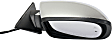 Passenger Side Mirror, Power, Manual Folding, Heated, Chrome, In-housing Signal Light, With memory, With Puddle Light, No Auto-Dimming, With Blind Spot Detection in Glass