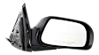Passenger Side Mirror, Power Adjust, Manual Folding, Heated, Textured Black, No Signal Light, No Memory, No Puddle Light, No Auto-Dimming, No Blind Spot Feature