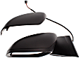 Driver Side Mirror, Power Adjust, Heated, Manual Folding, With 1 Paintable and 1 Textured Black Cap, No Signal Light, No Memory, No Puddle Light, No Auto-Dimming, No Blind Spot Feature