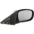 Passenger Side Mirror, Power, Manual Folding, Heated, Chrome, No Signal Light, With memory, No Puddle Light, No Auto-Dimming, No Blind Spot Feature