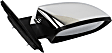 Passenger Side Mirror, Power Adjust, Manual Folding, Heated, Chrome, No Signal Light, No Memory, No Puddle Light, No Auto-Dimming, No Blind Spot Feature, Convertible