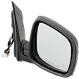 2008-2016 Chrysler Town & Country - Passenger Side Mirror, Power Adjust, Heated, Manual Folding, Textured Black, No Signal Light, No Memory, No Puddle Light, No Auto-Dimming, No Blind Spot Feature