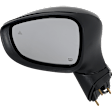 Driver Side Mirror, Power Adjust, Manual Folding, Heated, Textured Black, In-housing Signal Light, No Memory, No Puddle Light, No Auto-Dimming, With Blind Spot Detection in Glass