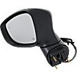Driver Side Mirror, Power Adjust, Manual Folding, Heated, Textured Black, In-housing Signal Light, No Memory, No Puddle Light, No Auto-Dimming, With Blind Spot Detection in Glass