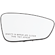 2016 Chrysler 200 - Mirror Glass Passenger Side, Heated, No Blind Spot Feature, No Signal Light