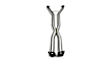 14163 X-Pipe Stainless Steel Exhaust Pipe