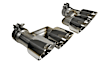 2015 Ford Mustang - Exhaust Tip, Coupe, Dual Rear Exit, Fits Premium Package Only, Requires Roush  Tip Rear Valance Modification, Fits to CORSA Exhaust System only, Polished, Stainless Steel, Quad, Round, 3 in. Inlet, Clamp-On, Pro Series