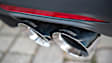 2015 Ford Mustang - Exhaust Tip, Coupe, Dual Rear Exit, Fits Premium Package Only, Requires Roush  Tip Rear Valance Modification, Fits to CORSA Exhaust System only, Polished, Stainless Steel, Quad, Round, 3 in. Inlet, Clamp-On, Pro Series