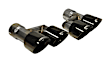 14333BLK Pro-Series Rear Exit Dual Exhaust Tips, 4 in. Black, Set of 2