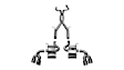14770BLK Cat-Back Exhaust System, 6.2L, 8Cyl, Made of Stainless Steel, Xtreme Series